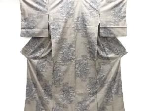 寺院風景模様織り出し本場泥大島紬着物(7マルキ)